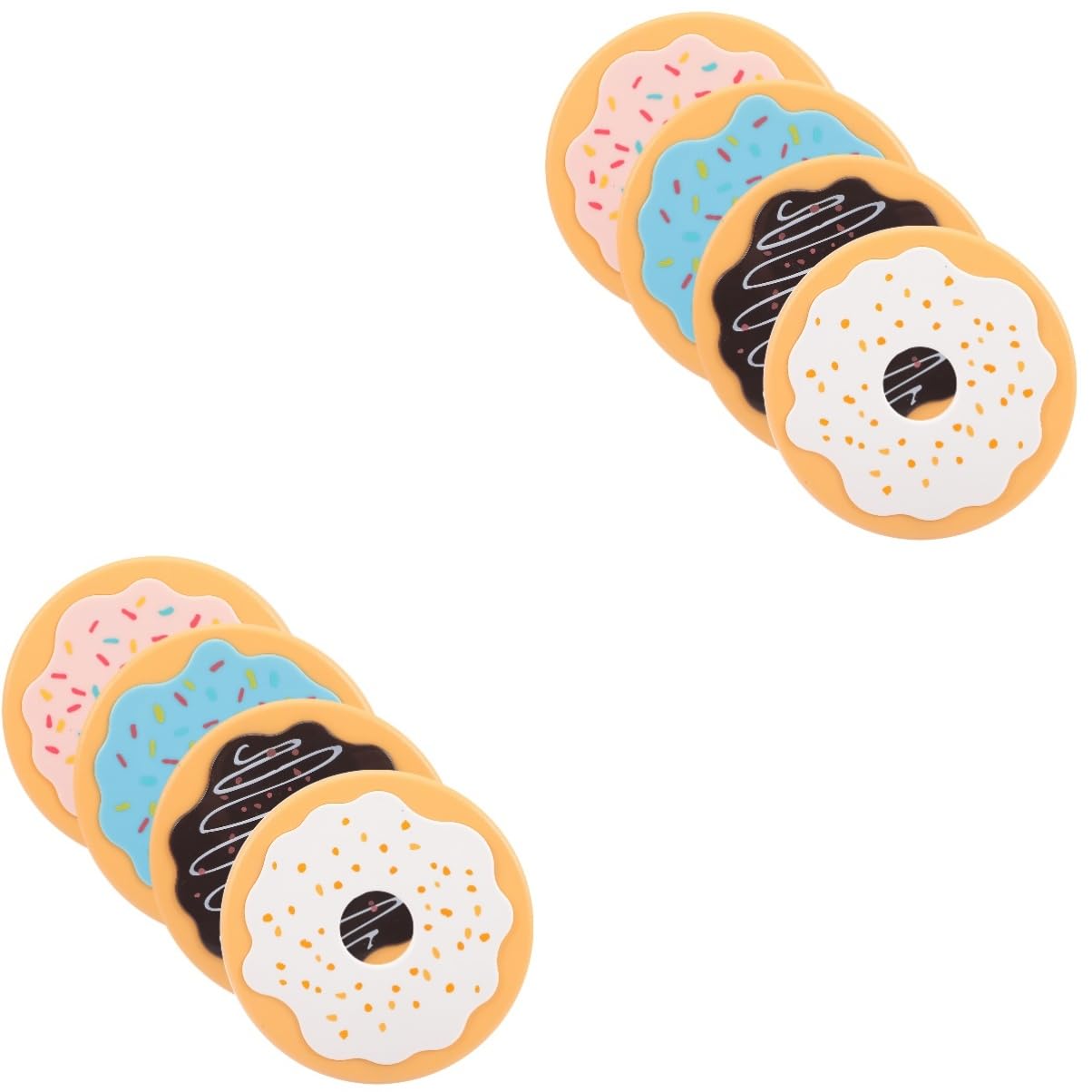 Sous-verres isolants en forme de donut BESTonZON pour tasses et verres antidérapants x8