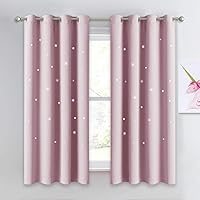 Algopix Similar Product 11 - NICETOWN Star Curtain for Girls Room 