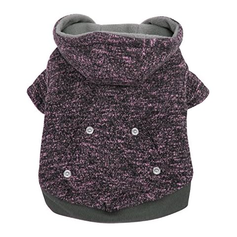 FouFou Dog Heathered Hoodie, X-Large, Pink Cover