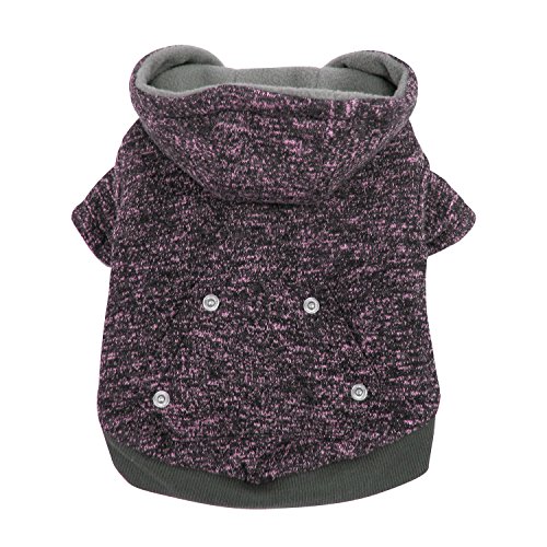 FouFouDog FFD 61123 T-Shirt Top for Dog Winter Sweater Heathered L, Pink