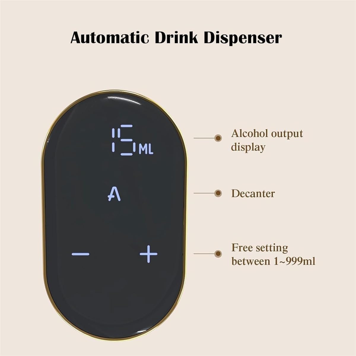 Sipvault – Distributeur de boissons alcoolisées, distributeur de boissons Sip Vault pour whisky, distributeur intelligent d'alcool, décanteur de vin électrique, distributeur verseur, quantité réglable