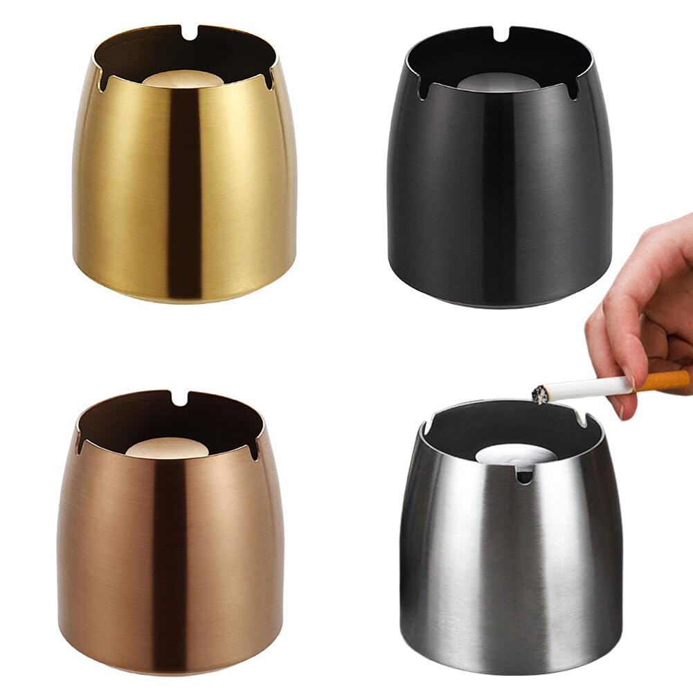 Posacenere da Esterno in Acciaio Inox, Portacenere Antivento Antiodore Posacenere da Esterno Antiscivolo Posacenere Grande a Prova di Vento e Pioggia per Giardino Ufficio Balcone Bar