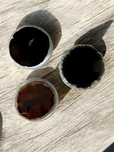 Pierre précieuse naturelle en agate noire pour lire sur Kindle au lit - 4