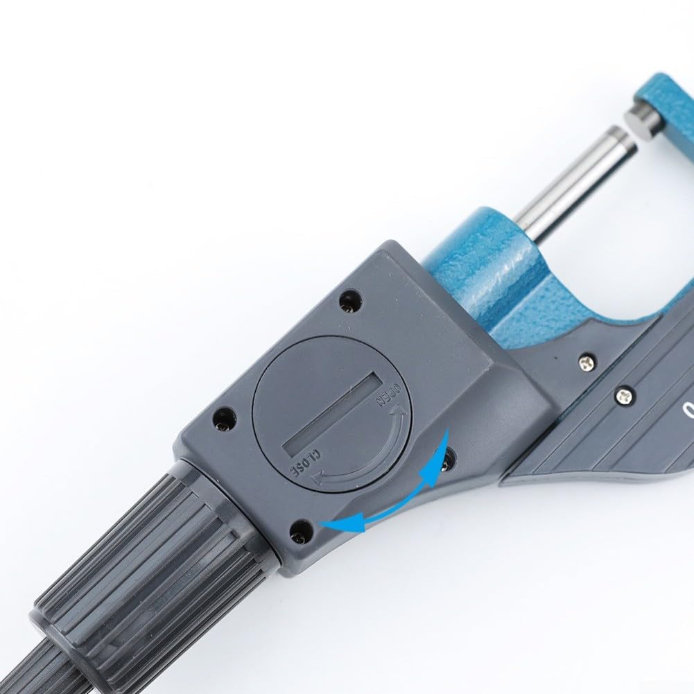 Digitales Mikrometer 0–25 mm, Messgenauigkeit 0,001 mm, Hartmetall-Spindel, mit Nullpunkt-Reset
