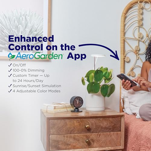 AeroGarden Stem Grow Light for Indoor Plants, Grow Live Plants Anywhere in The Home, Adjustable Light Modes, Cream - Image 8
