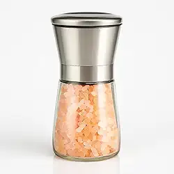 Moedor de Temperos - Manual Premium em Vidro e Aço Inoxidável – Ajuste Fino de Moagem – Ideal para Sal, Pimenta e Especiarias