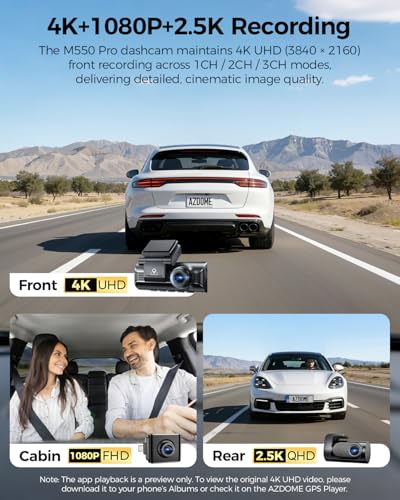 Image of Dash Camera Mirror Mount Holder Kit, Dash Cam Mount for AZDOME M01 Pro, M01 Max, GS63H, GS63H Pro, GS63Pro Car Camera