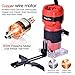 Compact Palm Router Tool, 800W Hand Wood Trimmer Router with 12PCS 1/4