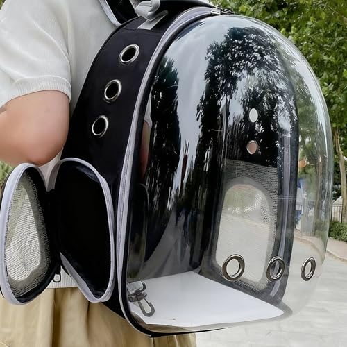 Sac à dos pour chat avec coque transparente et aérations - 7
