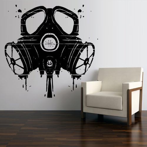 Large Huge 48x48" Size Wall Decal Vinyl Sticker Decals Gas Mask Respirator Kids Nursery Horror Zombie Head Z2751b