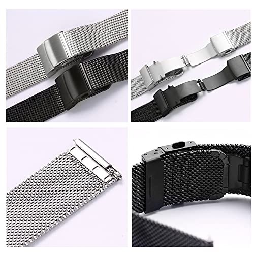 Carty Stainless Steel Mesh Watch Bands For Men,Thin Metal Mesh Watch Strap 22Mm Quick Release Watch Band Silver #TOP3