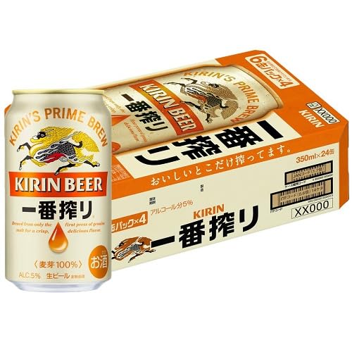 Amazon.co.jp: 一番搾り ビール350ml×24本[6缶×4] キリン一番搾り