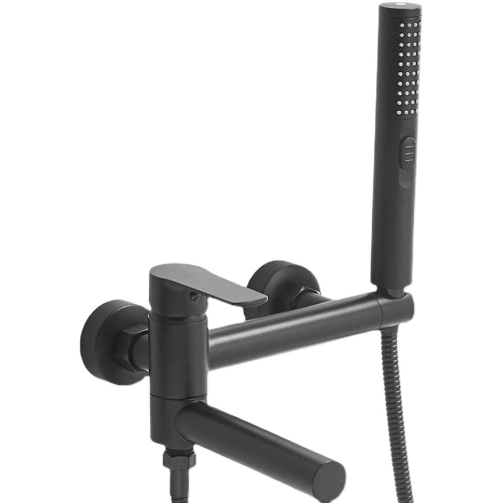 Bathtub Faucet with Shower Brass Hot and Cold Water Bathroom Tub Black