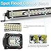 LIGBT 2Pcs 21 Inch 204W Slim LED Light Bar 4PCS LED Pods 4Inch 60W Spot Flood Combo Fog Driving Lights Work Light Roof Bumper Lamp Offroad Lights for 4x4 Trucks SUV ATV UTV
