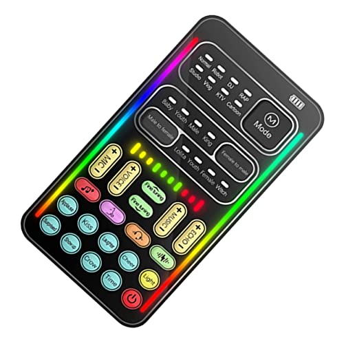 UKCOCO 1 Juego Mini Tarjeta de Sonido Voz portátil Artilugio Dispositivo Auricular Pilas Recargables bateria Recargable Tarjetas de Sonido externas Mini Cambiador de Sonido el plastico