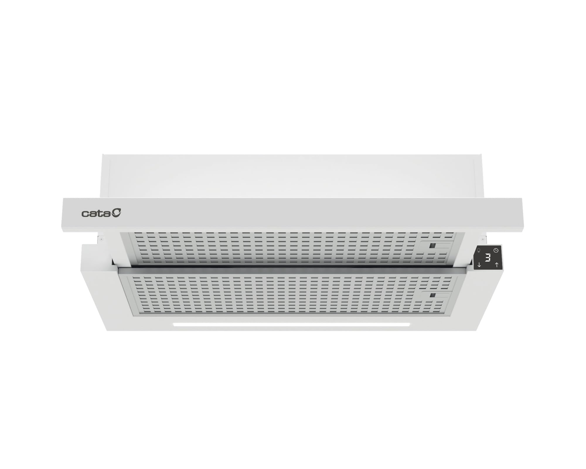 CATA TFH 6430 GWH Campana Extractora Telescópica de 60 cm, 391 m³/h, 4 Velocidades 3+1 Turbo, Control Táctil con Display, Motor Brushless, LED Regulable, Clase A+, Blanco