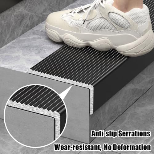 Perfil de borde de escalera de aluminio premium angular de 90cm alta resistencia en L 3