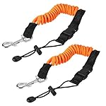 POFET 2 correas de remo de kayak de 140 cm, soport...: Correa de seguridad para kayak, canoa, remo, caña de pescar, cuerda en espiral Conecta la paleta al kayak para evitar que la pala se salga de control Con hebilla de cobre, ayuda a conectar la correa al kayak firmemente Buena resistencia a la abrasión...