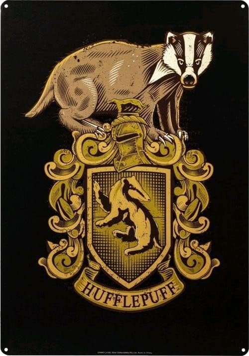 Harry Potter - Hufflepuff House Crest Tin Sign, 42 cm Height x 30 cm Width