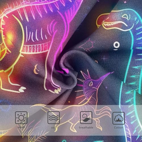 Cute Neon Line Art Dinosaurs Toddler Girl Underwear, Underwear Girls, 2T–8 Years3