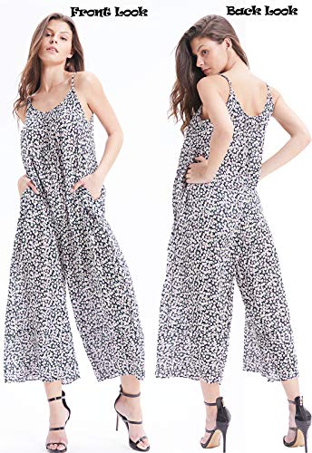 Image of BUENOS NINOS Women's V Neck Floral Maxi Dress Boho Printed Adjustable Spaghetti Strap Ethnic Beach Long Dress with Pockets