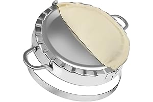 Stainless Steel 6.4-inch Large Empanada Maker Press Kit with 7-inch Dough Cutter Circle