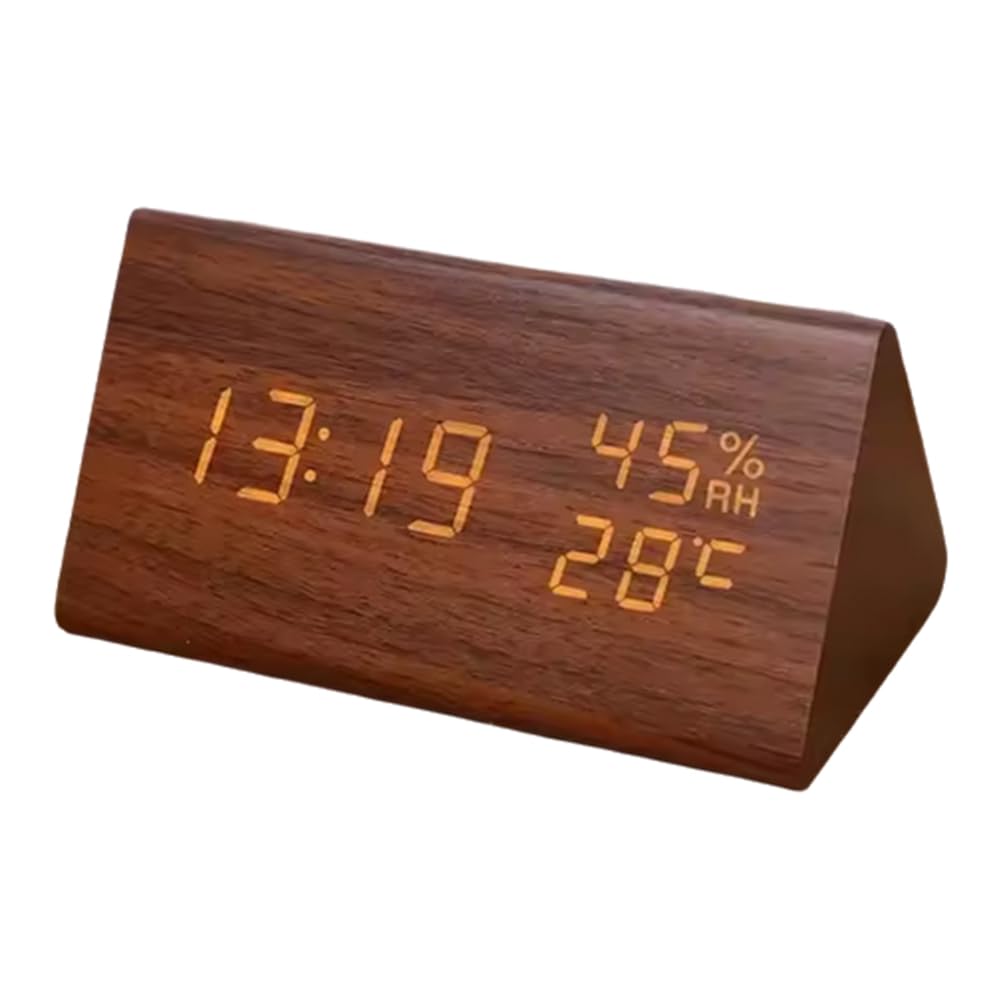 CTRLZS Digital Alarm Clock Digital Alarm Clocks Digital Alarm Clocks for Bedrooms Brown