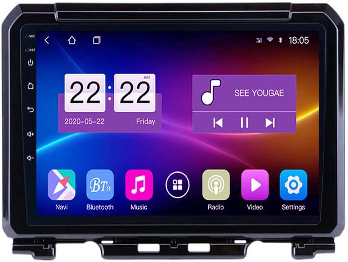 KBCOOL Android Car Stereo for SUZU-KI JIMNY 2019 2 Din Radio GPS Navigation IPS Touch Screen Multimedia Player Support 4G Carplay SWC Wifi Mirror Link DSP BT(Size:8 core 4G+wifi 2G+32G)