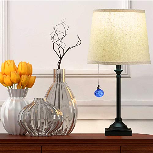 Image of 2PCS Ceiling Fan Pull Chain Extender, 21 Inches Ball Beaded Pull Chain (Blue)