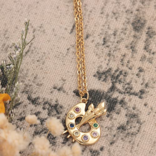 Ahaeth Artist Gift Ideas Necklaces For Women Teen Adults Painter Xmas Ornament Painting Lover Necklaces Artist Necklace #TOP5