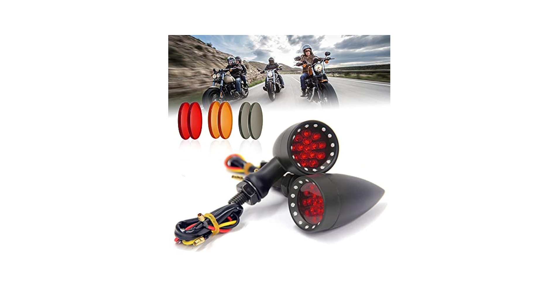 アートNo.342 Amazon.com: DREAMIZER Motorcycle Turn Signal Lights 15 LED