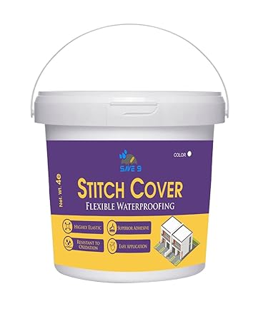 Save9 Cold Applied Liquid Waterproofing Chemical | UV & Weather Resistant | Superior Adhesion | Non-Toxic & Non-Flammable | 4 Litre Pack