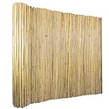 Jollybower 6Ft High x 8 Ft Long x 0.7In D Bamboo Screen, Natural Bamboo Fence Rolls, Eco-Friendly Bamboo Fencing for Outdoor Balcony Patio Garden Border Pool