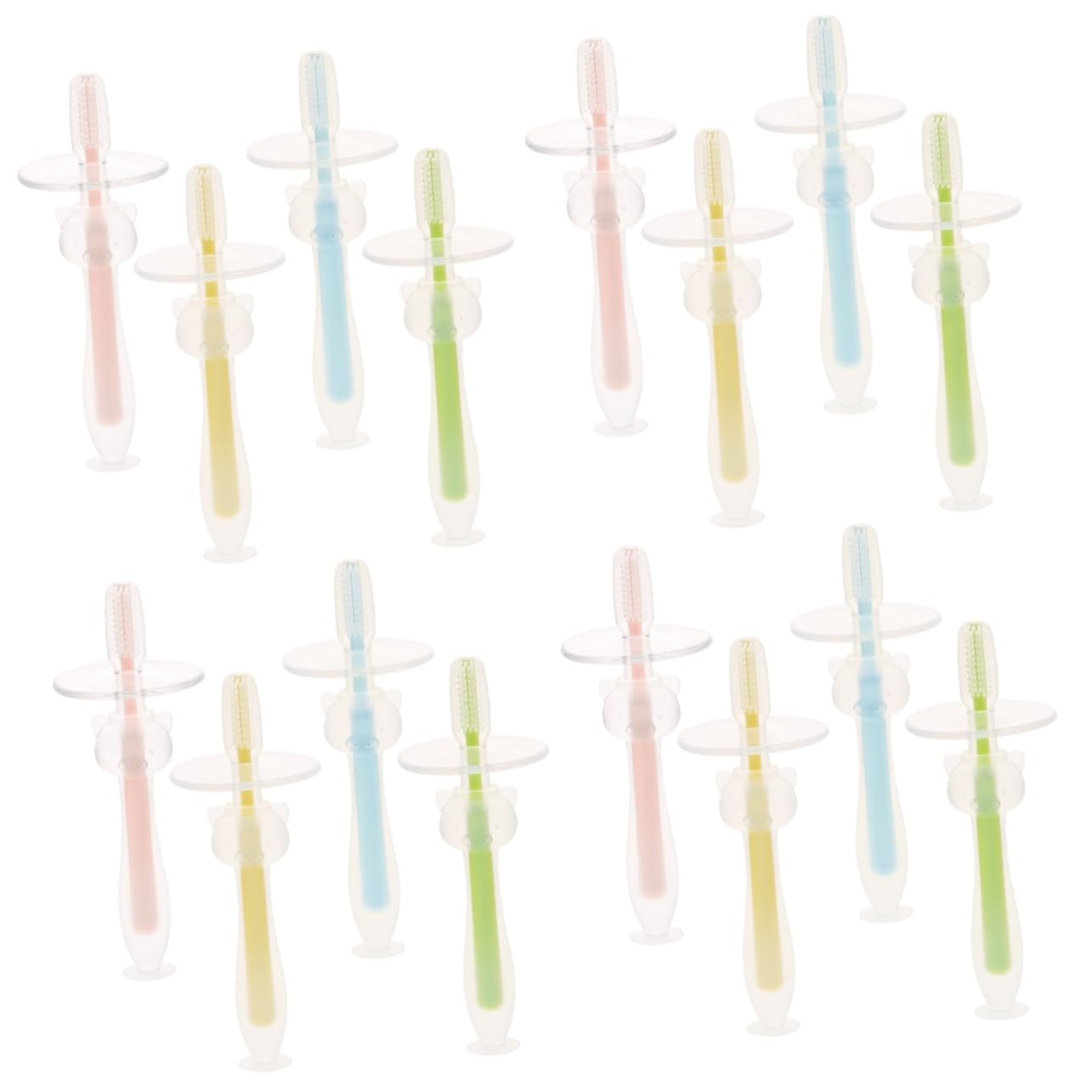 SHERCHPRY 4 Set Spazzolino Da Denti Per Infantile Spazzolino Da Denti Silicio Spazzolino Da Denti in Silicone Spazzolino Da Denti Per Neonati Gel Di Silice 4 Pezzi*4