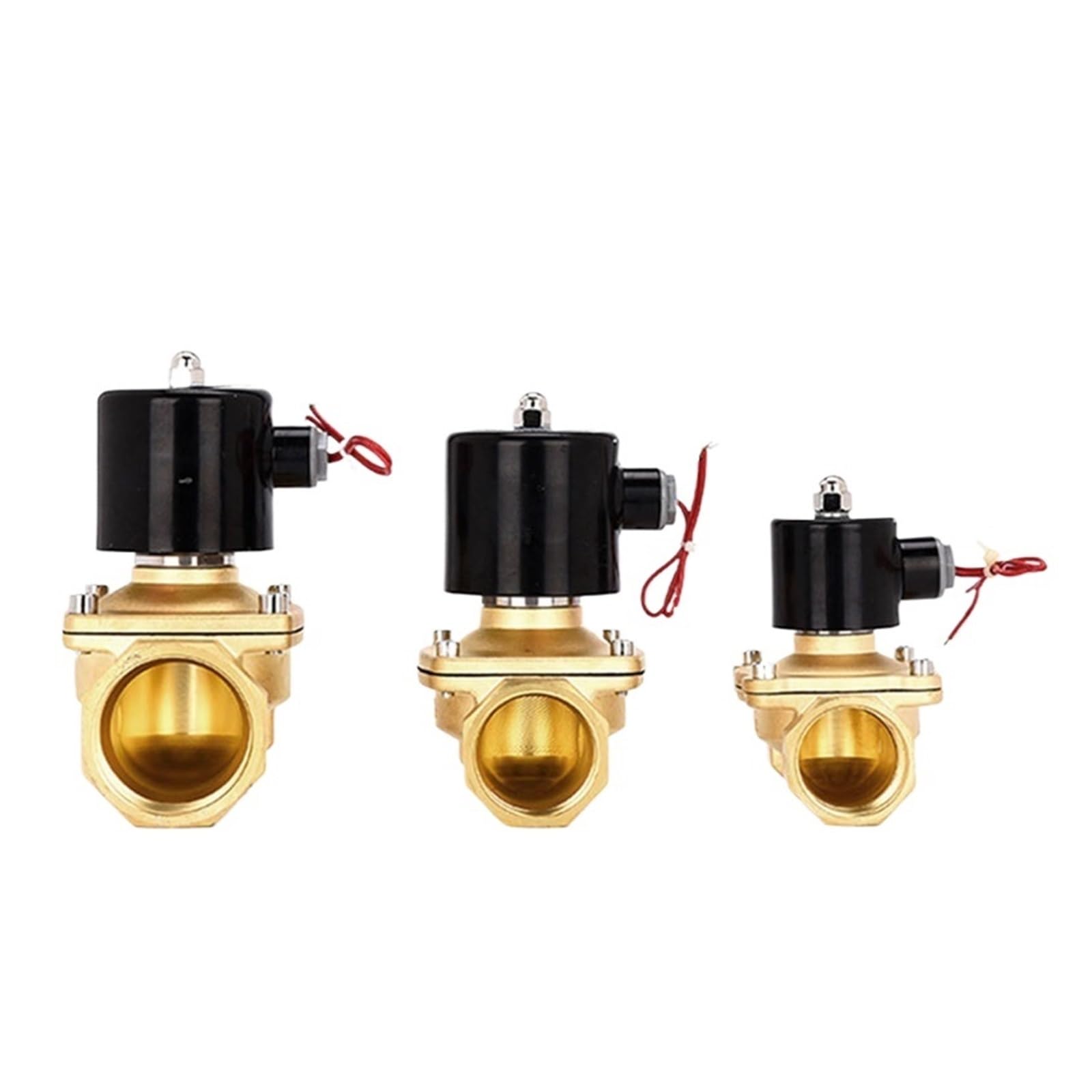 Électrovanne Anti Fuite Laiton AC220V 1-1/4 Fermeture Automatique Eau et Gaz