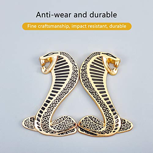 SUPERFINDINGS 4pz 3D Cobra Snake Emblem Stickers