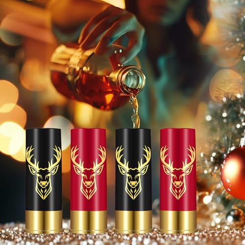 Deer Head Plastic Shot Glasses, Set of 4 with ChristmasGift Box, 12GA Stag Hunting Gifts - Image 3