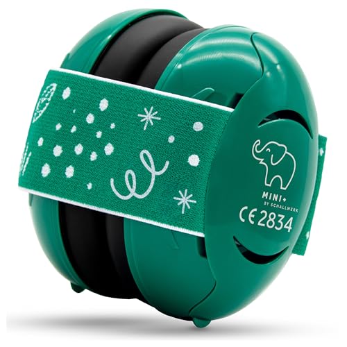 Schallwerk ® Mini+ (Jungle Green) - Ohrenschützer für Kleinkinder - Hochwertige Lärmschutz Kopfhörer Kinder - Gehörschutz Kinder, Gehörschutz Baby, Ohrenschützer Baby Kopfhörer Lärmschutz