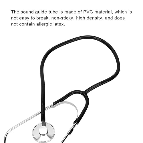 Miniatura 5 de Estetoscopio de una sola cabeza, aleación de aluminio ligero, detección de pulmón cardíaco, ecopio de enseñanza para enfermeras, médicos,