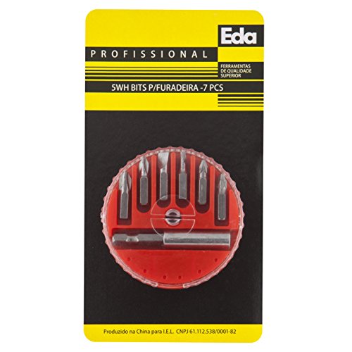 Bits Para Furadeira Com 8 Peças, Eda, 5Wh, Preto