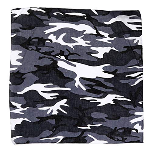 ebossy 12 Pack Unisex Camouflage Cotton Bandana Headwear for Outdoor Hunting Cycling (#04)
