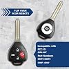 KeylessOption Key Fob Replacement for 2008 2009 2010 2011 2012 Toyota Avalon Corolla Remote, 4-Button GQ4-29T, Locksmith Required