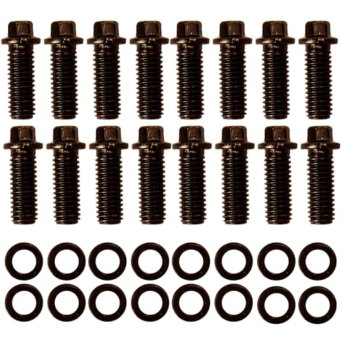 SeaEagles Stud Hardware 16Pices 100-1110 1001110 Header Bolts Chrome Moly Steel Black Oxide Finish