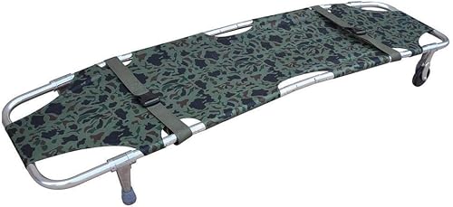 SGKOMN Emergency Rescue Stretcher - Portable Outdoor Lifesaving Stretcher, Portable Aluminum Folding Stretcher with Wheels and Storage Bag, Back Stretcher, for Patient Transporty