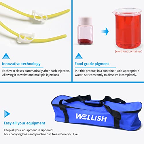 WELLiSH IV Practice Arm Infusion Model, Venipuncture Training Model Phlebotomy Practice Kit Injection Blood Drawing Model - Thumbnail 5