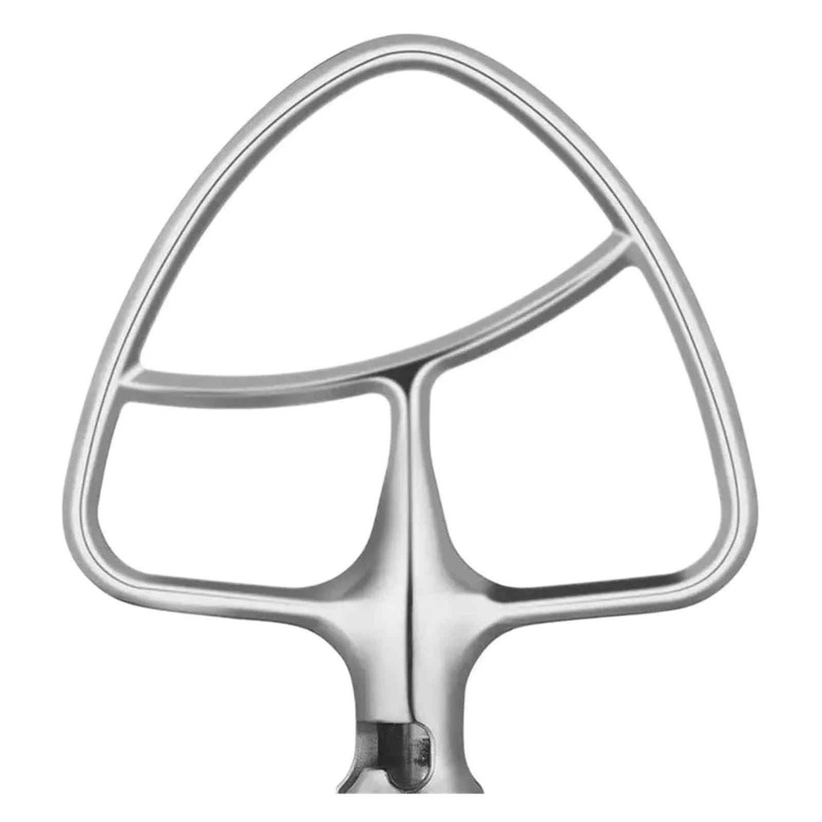 Reemplazo De Batidor Plano De Acero Inoxidable, Compatible with KitchenAid, Batidoras De Pie con Cabezal Inclinable 5Q 6Q, Piezas De Mezcla(6Q Stainless Steel)