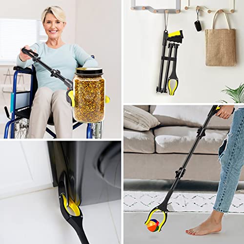 Rewkcy 37" Grabber Tool, Grabbers For Elderly Grab It Reaching Tool With Rotating Jaw +Magnets, 4" Wide Claw Opening Long Reacher Grabber Pickup Tool, Heavy Duty Grabber Reacher Tool #TOP6