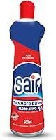 Limpador Tira Mofo E Limo Cloro Ativo Squeeze Saif 500Ml, Removedor De Mofo E Limo Com Cloro Ativo Squeeze, Vermelho, Ação Bactericida Prolongada, Facilitando Sua Vida, Maximizando Toda Limpeza