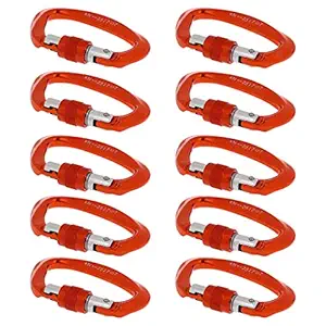 Ubersweet Imported 10x Screw Loc Karabiner, 25KN Carabiner, Climbing, Scaffolding, Harness