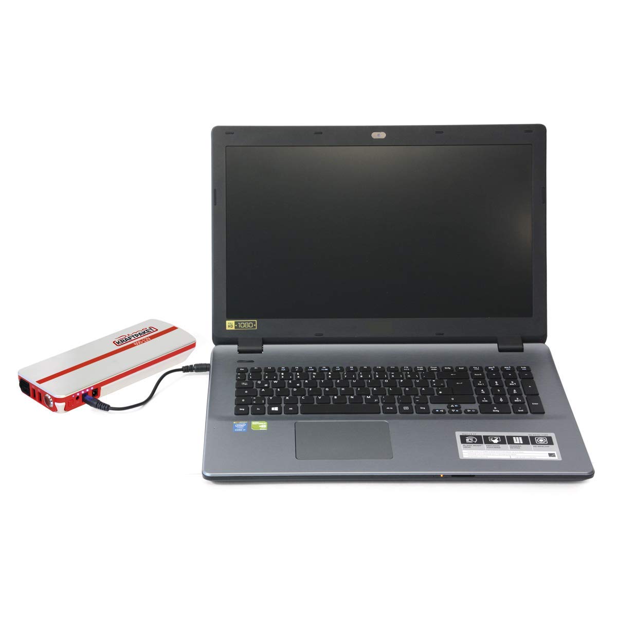 Dino KRAFTPAKET 12V-600A Starthilfegerät 66.6Wh 18000mAh | KFZ Starthilfe Powerbank für Diesel & Benziner | Autobatterie Motorradbatterie |Blei-Säure, GEL, EFB, AGM-Batterie | Für Auto Motorrad Boot